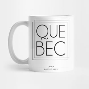 Quebec city minimal typography 2 Mug